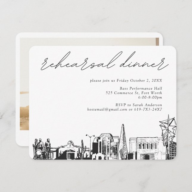 Mesa Probe Dinner Einladung Einschließungskarte (Vorne/Hinten)