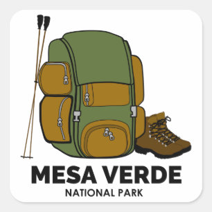Mesa Verde National Park Backpack Quadratischer Aufkleber