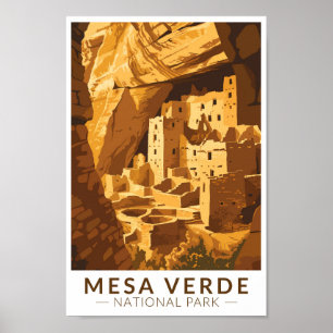 Mesa Verde National Park Cliff Palace Reisen Poster