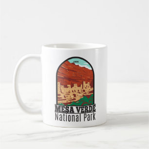 Mesa Verde Nationalpark Colorado Farbige Vintage-A Kaffeetasse