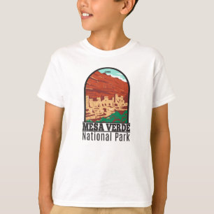 Mesa Verde Nationalpark Colorado Farbige Vintage-A T-Shirt