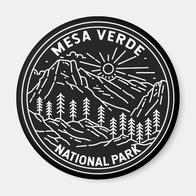 Mesa Verde Nationalpark Colorado Monoline Magnet (Vorne)