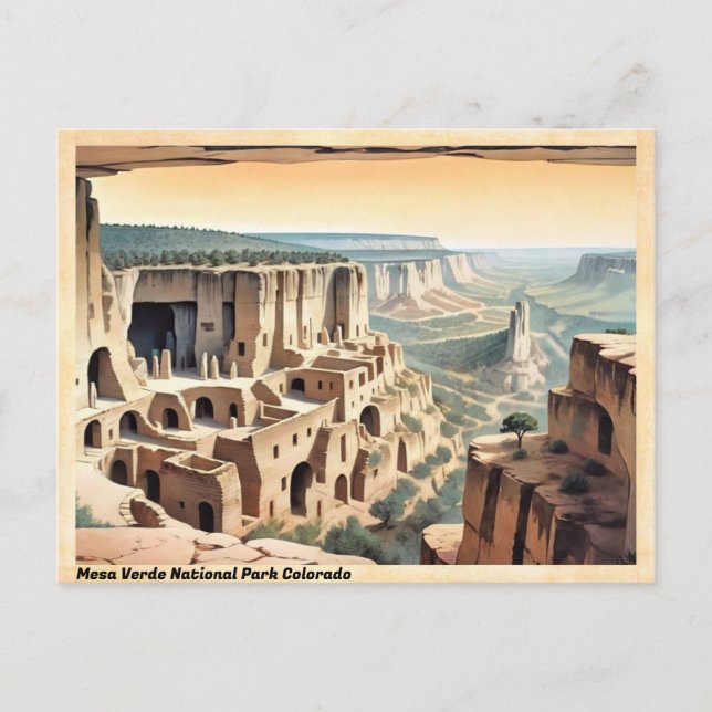 Mesa Verde Nationalpark Colorado Postkarte (Vorderseite)