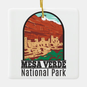 Mesa Verde Nationalpark Colorado Vintag Keramikornament