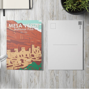 Mesa Verde Nationalpark Colorado Vintag Postkarte