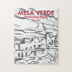 Mesa Verde Nationalpark Colorado Vintag Puzzle