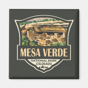 Mesa Verde Nationalpark Illustration Kunst, Dichtu Magnet