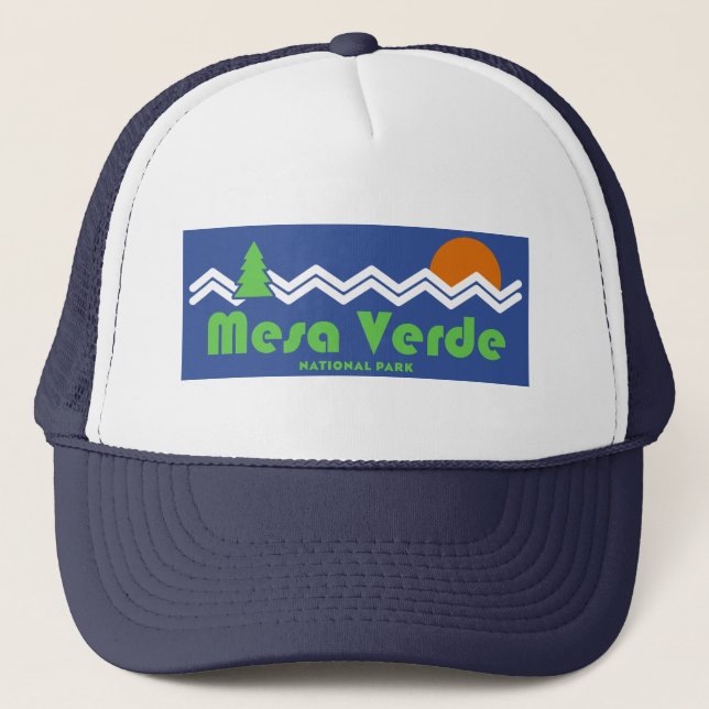 Mesa Verde Nationalpark Retro Truckerkappe (Vorderseite)
