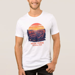Mesa Verde Nationalpark Vintag Canyon Sunset Tri-Blend Shirt