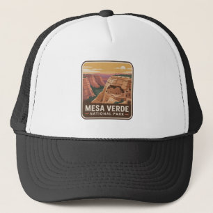 Mesa Verde Nationalpark Vintage-Abzeichen Truckerkappe