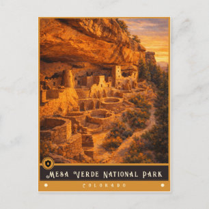 Mesa Verde Nationalpark Vintage Postkarte