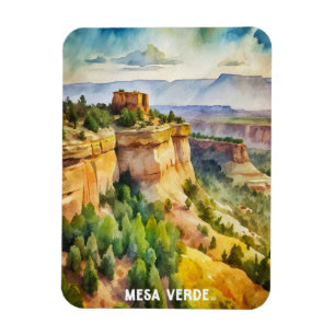 Mesa Verde Nationalpark Wasserfarben Malerei Magnet