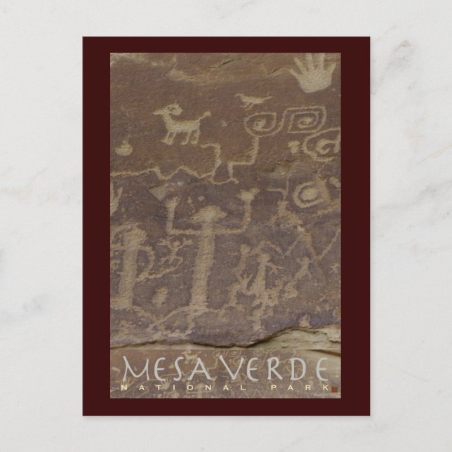 MESA VERDE NAT'L PARK- Colorado-Petroglyphen- Postkarte (Vorderseite)