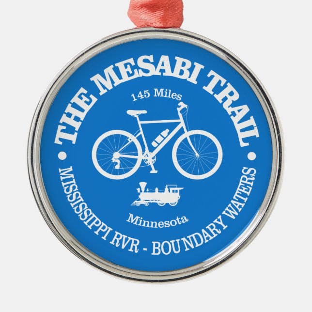 Mesabi-Pfad (Radfahren) Ornament Aus Metall (Vorne)