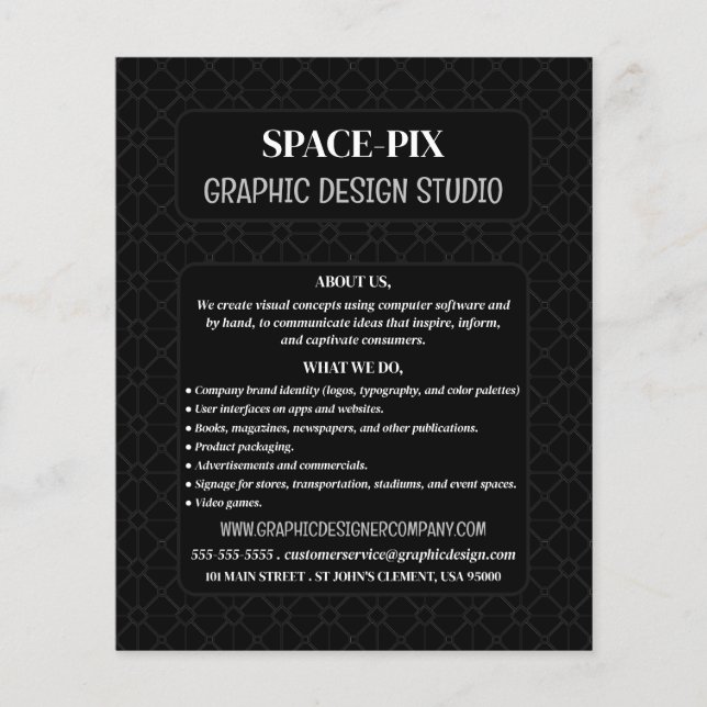 Mesh-Grafik, Grafik-Designer-Werbung Flyer (Vorne)