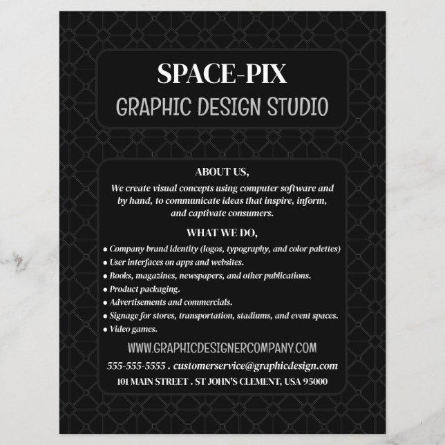 Mesh-Grafik, Grafik-Designer-Werbung Flyer (Vorne)