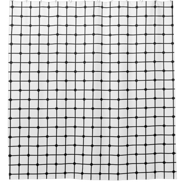 Mesh Muster monochrome geometrische Duschvorhang (Vorderseite)