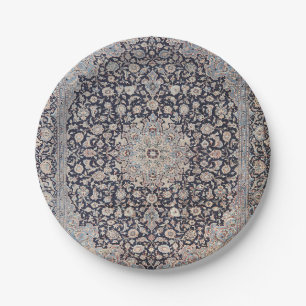 Mesh Persia Dusty Blue Dunkelgrau Pappteller