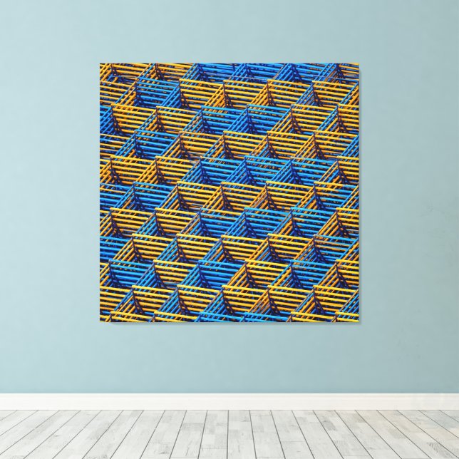 Mesh - Wrapped Canvas Kunstprint Leinwanddruck (Insitu (Holzboden))