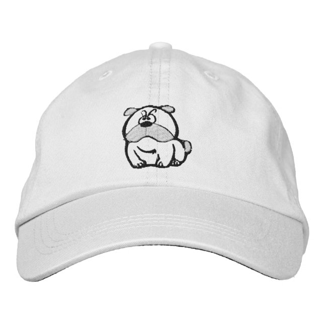 Mesmerisierende Bulldog-bestickter Hut (Vorderseite)