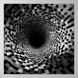 Mesmerisierender spiralförmiger optischer Illusion Poster