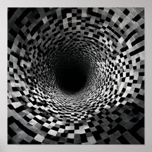 Mesmerisierender spiralförmiger optischer Illusion Poster