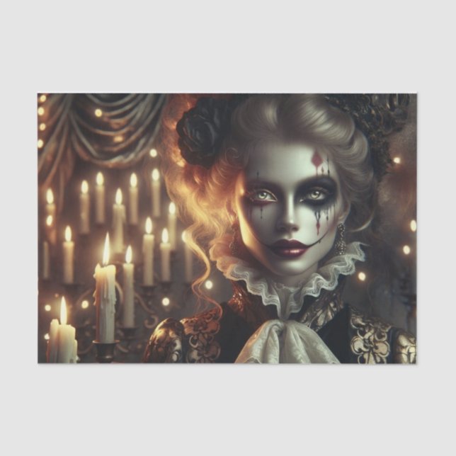 Mesmerisiering Gothic Harlequin Decoupage Seidenpapier (Vorderseite)