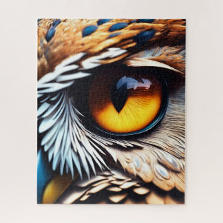 Mesmerizing Owl Eye - Vivid Wildlife Detail Puzzle