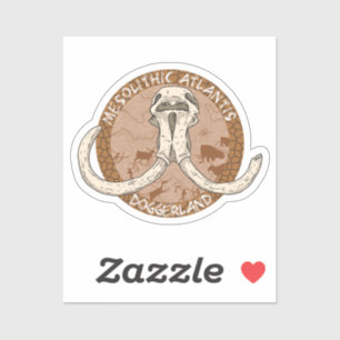 Mesolithic Atlantis Doggerland Mammoth Tusks Aufkleber