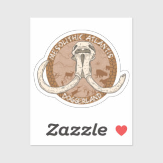 Mesolithic Atlantis Doggerland Mammoth Tusks Aufkleber