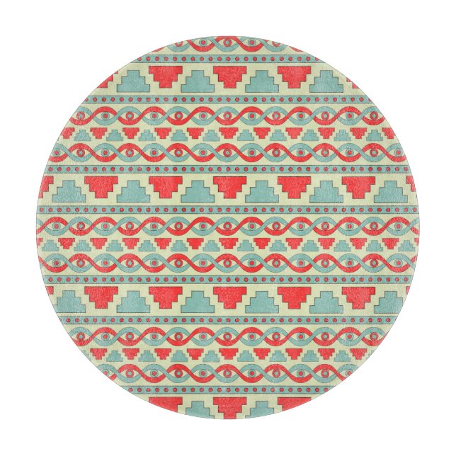 Mesopotamian Stamm: Nahtloses ethnisches Design. Schneidebrett (Vorderseite)