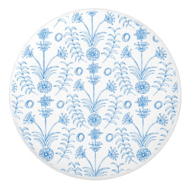 Mesopotamische Mittelmeer Blaue Lotusblumen   Keramikknauf