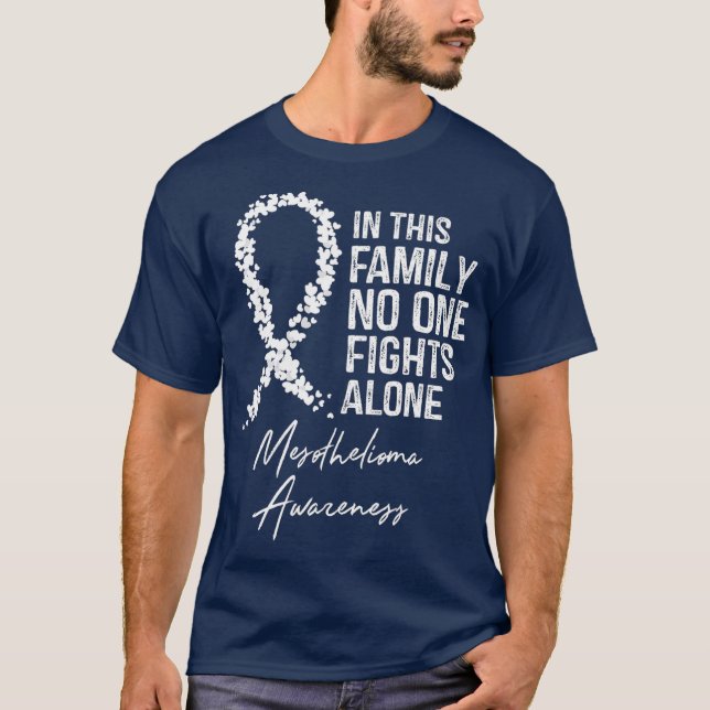 Mesotheliom Bewusstsein in dieser Familie niemand T-Shirt (Vorderseite)
