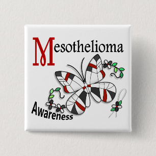 Mesotheliom des Buntglas-Schmetterlings-2 Button