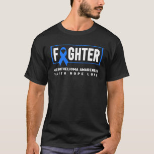 Mesothelioma Fighter Blue Ribbon Mesothelioma Awar T-Shirt