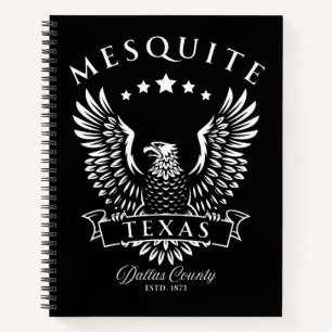 Mesquite Dallas County Texas Vintage Adler Notizbuch