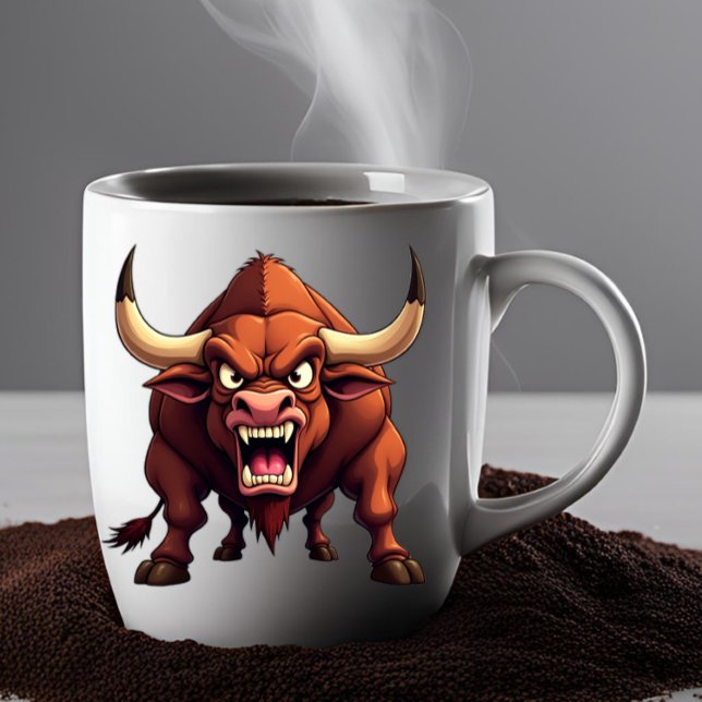MESS MIT DER BULL, DU BEKOMST DIE HORNS-Neuheit Ge Kaffeetasse (Von Creator hochgeladen)