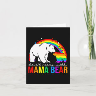 Mess mit Mama Bear Lgbt Pride Funny Mama Mütter D Karte