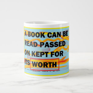 Message Art Design für diejenigen, die Bücher möge Jumbo-Tasse