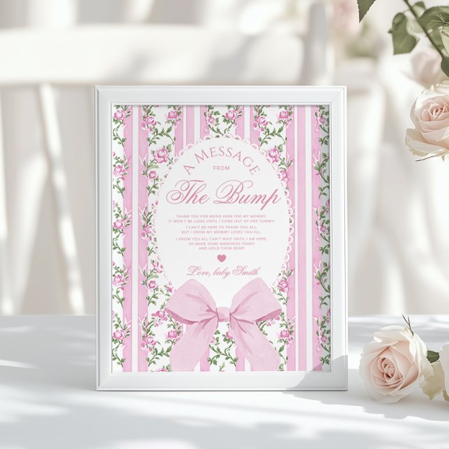 Message from the bump Love Shack Baby shower Poster (Von Creator hochgeladen)