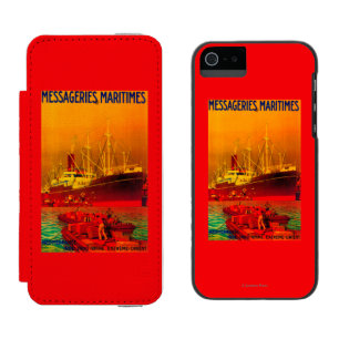 Messageries Maritimes Vintage Poster Europa Incipio Watson™ iPhone 5 Geldbörsen Hülle