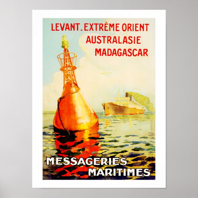 Messagries Maritimes ~ Boje Poster (Vorne)