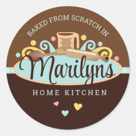 Messbecher Backbäckerei Konditorei Koch Runder Aufkleber