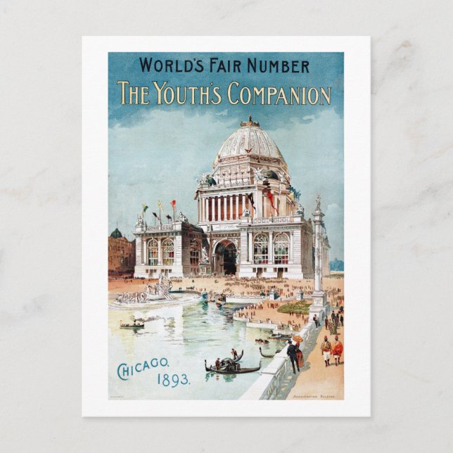 Messe Chicago World Vintag 1893 Postkarte (Vorderseite)