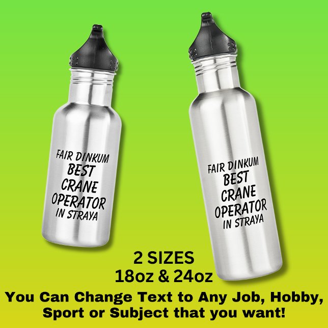 Messe Dinkum BEST CRANE OPERATOR in Straya Edelstahlflasche (Von Creator hochgeladen)
