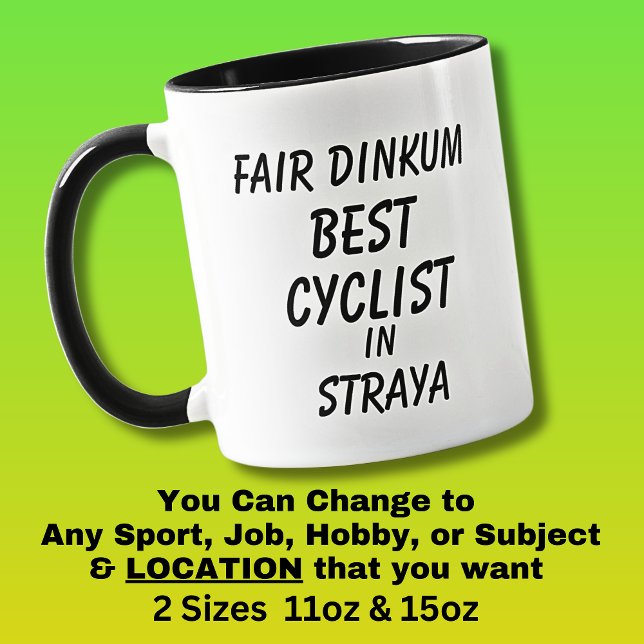 Messe Dinkum BEST CYCLIST in Straya Tasse (Von Creator hochgeladen)