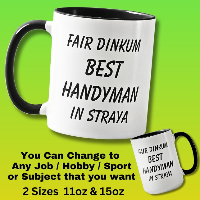 Messe Dinkum BEST HANDYMAN in Straya Tasse (Von Creator hochgeladen)