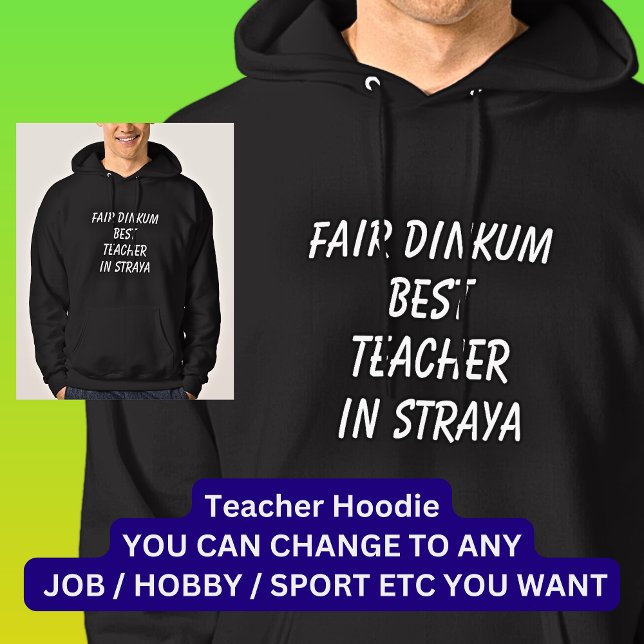 Messe Dinkum BEST LEHRER in Straya Hoodie (Von Creator hochgeladen)