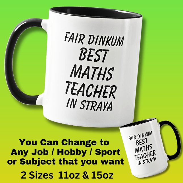 Messe Dinkum BEST MATH LEHRER in Straya Tasse (Von Creator hochgeladen)