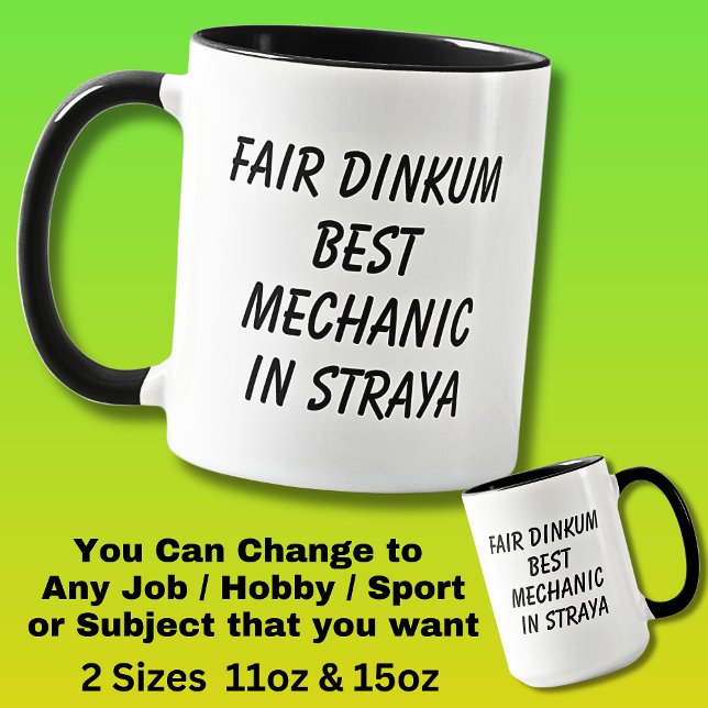 Messe Dinkum BEST MECHANIC in Straya Tasse (Von Creator hochgeladen)